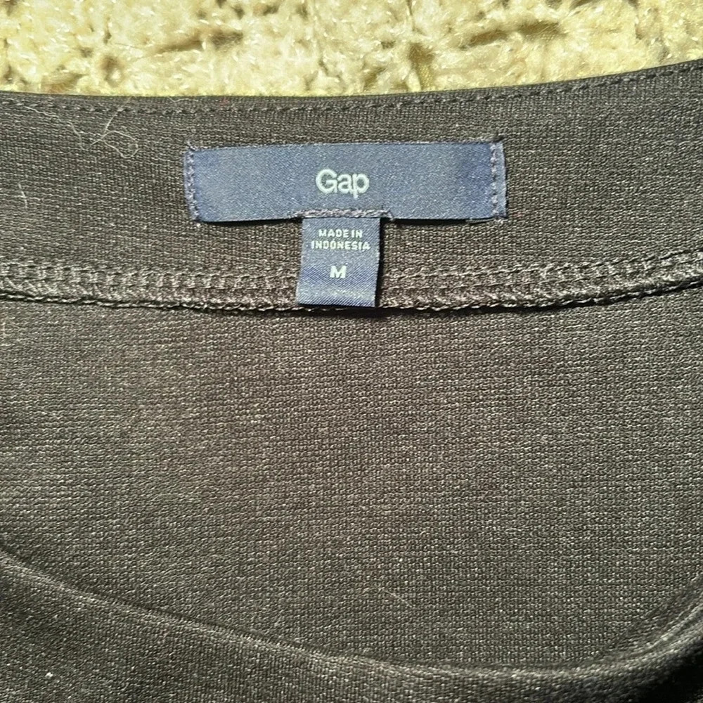 Gap PONTE FIT-AND-FLARE DRESS with Pockets Black size M - Picture 7 of 9